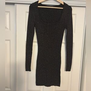 Express metallic bodycon dress
